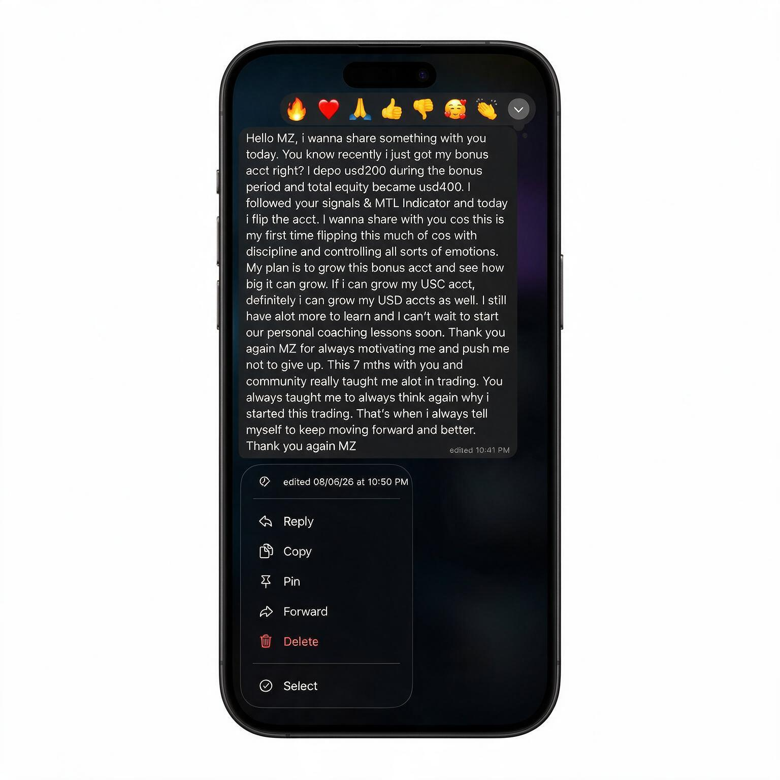 Testimonial from Community Member